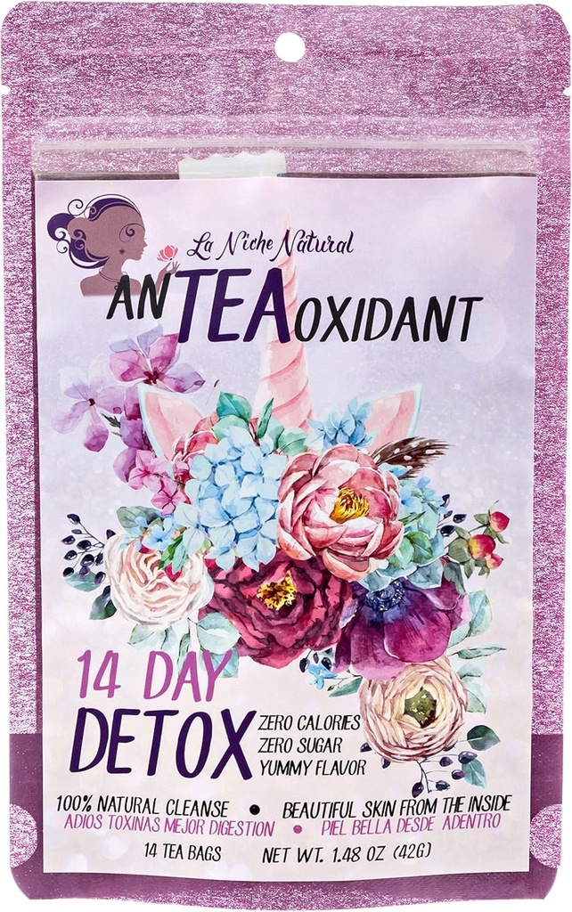 Detox und reinigende Tee Vegan und Keto Freundlich Te Desintoxicante Limpieza de Colon en Te Ayuda a Purificar tu Piel Libre de Acne Gesunde Colon und Detox von innen - 14 Tage