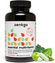 Zenkgo Multivitamins + Organic Whole Foods+Probiotics for Women, Supports Immunity, Digestion, Energy, Gut Health, Vitamins A, E, B6, B12, Vegan D3, K2 (MK-7), Folate, Minerals, Superfoods(60Ct/30Day)
