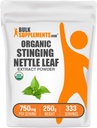 BulkSupplements.com Organic Stinginging Nettle Extract Powder - Nettle Leaf Extract, Kräuterergänzung - Vegan & Gluten Free, 750mg pro Servierung, 250g (8.8 oz) (Pack von 1)