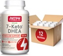 Jarrow Formeln 7-Keto DHEA 100 mg, Nahrungsergänzungsmittel für Fettsäure und Kohlenhydrat-Metabolismus-Unterstützung, 30 Veggie Kapseln, 15-30 Tage Versorgung, Packung von 12