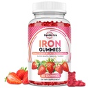 Eisengummis - mit Kalzium, Zink, Folat & Vitamin B12, C,B6 für Erwachsene & Kinder - Blutbauer & Energie Unterstützung für Eisenmangel, Anämie, Vegan - 60 Gummis