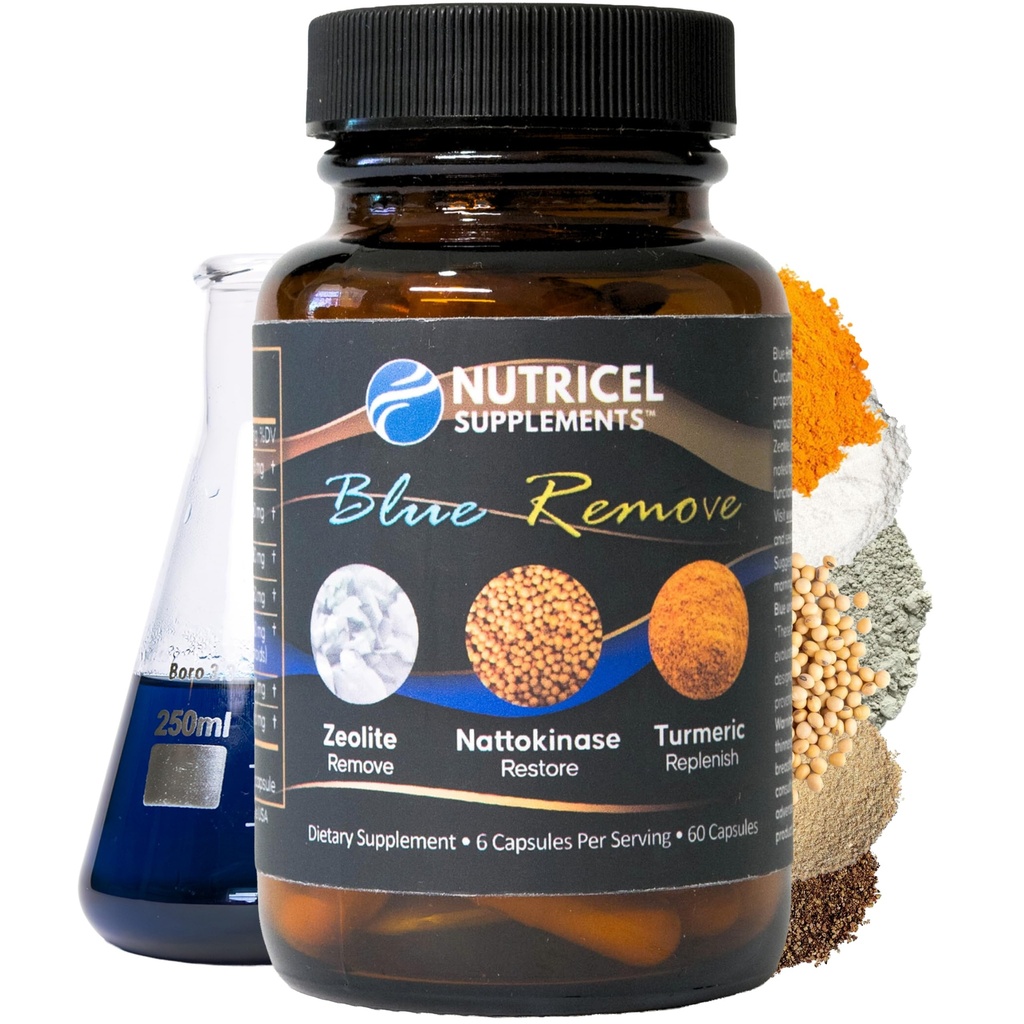 Nutricel Methylen Blue Capsules with Micronized Zeolite, Nattokinase (Non-GMO), Turmeric, Bromelain und NAC - Trusted Made in America Brand - 18mg (USP Reference Compliant) Third Party Tested (60ct)