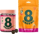 8Greens Daily Greens Gummi und Lollipops, Energie & Immununterstützung,Glutenfrei, Vegan, Non-GMO, Keine künstlichen Farben & Flavors