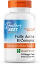 Ärzte Best Fully Active B Complex, Energy & Cellular Support, Non-GMO, Glutenfrei, Sojafrei, Vegan 30 Veggie Caps