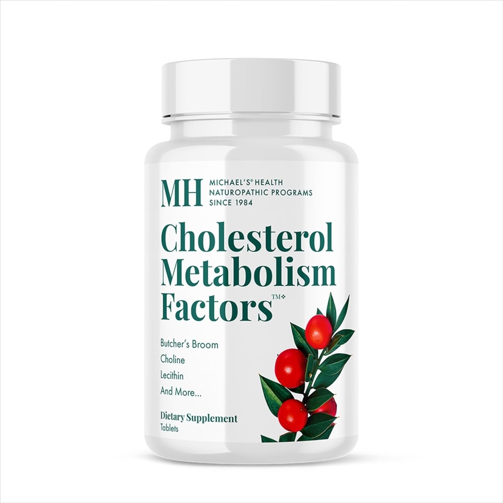 Santé de MICHAEL Programmes naturopathiques Cholestérol Facteurs métaboliques - 180 comprimés - Aide à améliorer la circulation - Statine et levure rouge sans riz - 30 portions
