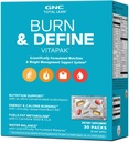 GNC Total Lean Burn und Define VitaPak Programm für Männer und Frauen, 5-in-1 Paket für Energie, Gewichtsmanagement, Calorie Burn, Immune Health, Wasser Balance, 30 Servierungen
