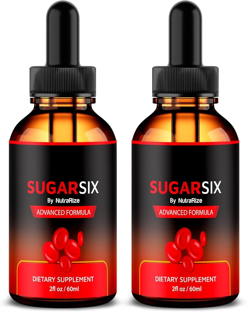 NutraRize (2 Pack) SugarSix Drops, offizielle Zucker Sechs flüssige Formel, alle natürlichen Unterstützung für stabile und gesunde Levels, Premium Dropper gute Zirkulation, Zucker Six Review (60 Portionen)