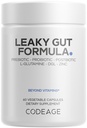 Codage Supplément de Gut, L-Glutamine, N-acétylglucosamine, Probiotique, Acide Butyrique, Polyphénols, Quercetine, DGL, Racine de Marshmallow, Berberine, BioPerine, Cannelle, Vegan, Non-OGM, 60 Capsules