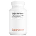 Supersmart Hyaluronsäure Supplement 300mg pro Tag (Natriumhyaluronat) - Hohe Molecular Weight 1.2 Million Daltons | Non-GMO & Gluten Free - 60 Vegetarische Kapseln