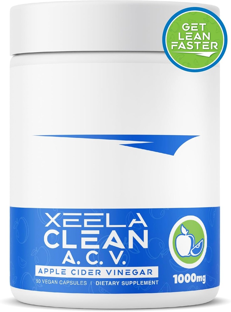 XEELA Apple Cider Essig Kapseln mit der Mutter für Männer & Frauen - Appetit & Craving + Gewicht-Management, um Lean zu erhalten