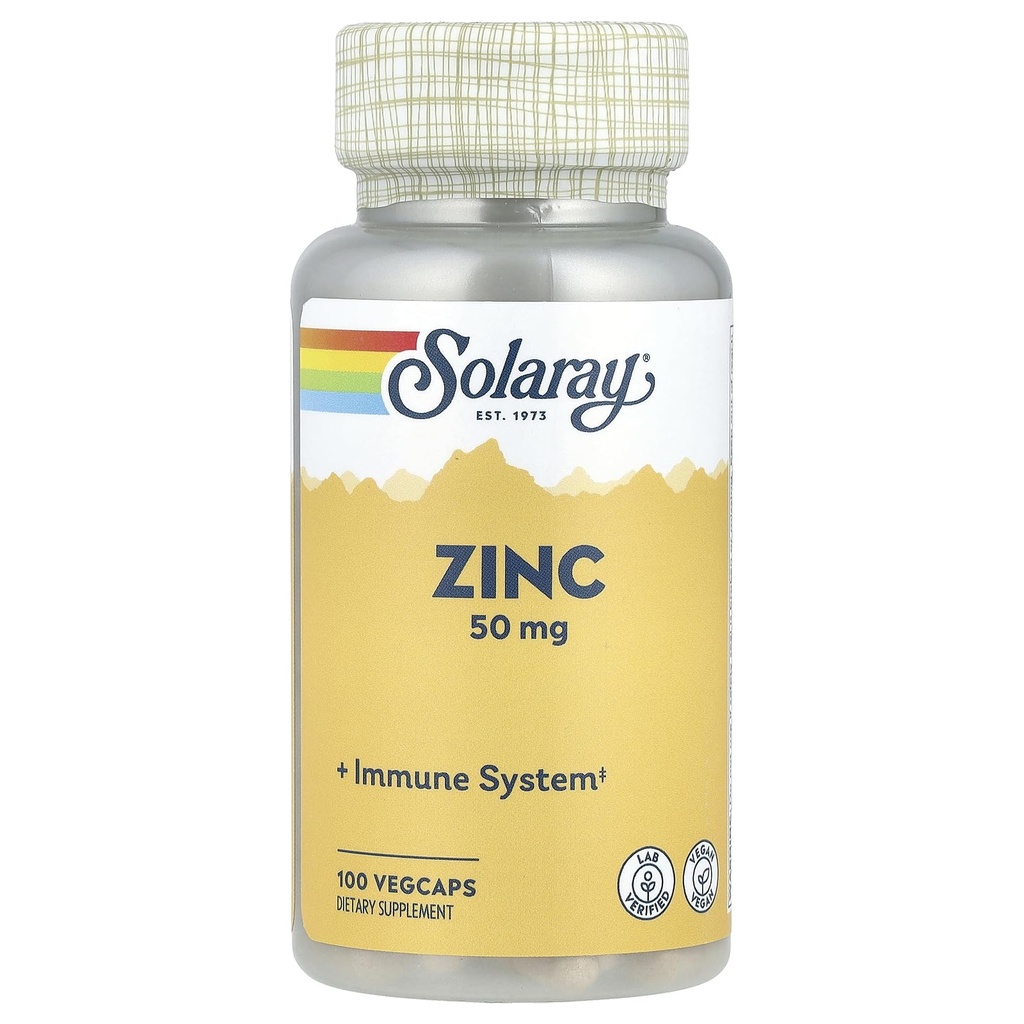 Solaray, Zink 50 mg, 100 vegetarische Kapseln