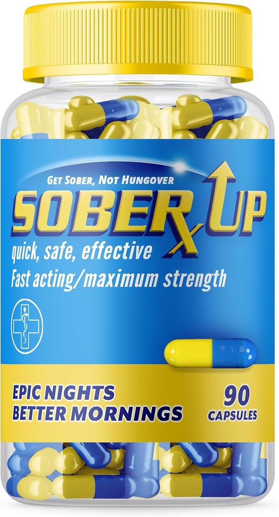 SOBER UP maximale Festigkeit Remedy & Fast Acting Relief • Party Smart Pills • Immer wenn Sie Vitamin Supplement w/DHM + Glutathione + Chlorella + L-Theanin (USA) trinken