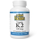 Facteurs naturels, vitamine K2 120 mcg, soutient la santé osseuse et vasculaire, 60 capsules