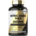 Carlyle Nitric Oxide Supplement 3000mg | 120 Kapseln | Pre Workout mit L-Arginin & L-Citrulline | Non-GMO, Glutenfrei