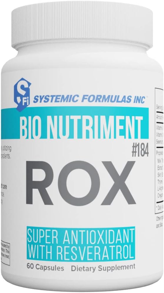 Systemische Formeln ROX Super Antioxidant mit Resveratrol 60 Kapseln #184. Super Antioxidans