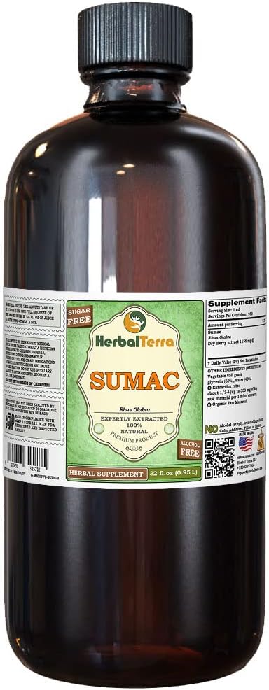 Suma (Pfaffia paniculata) Glycerit, Getrocknete Wurzeln Alkoholfreier Flüssigextrakt (Markenname: HerbalTerra, Proudly Made in USA) 32 fl.oz (0.95 l)