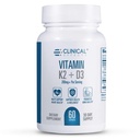 Klinische Effekte Vitamin K2 + D3 - K2 + D3 Vitaminergänzung mit Bioperine Schwarz Pfeffer Extrakt und Kalzium für Knochen und Herz Gesundheit Unterstützung - 60 Kapseln - Max Absorption - Made in USA