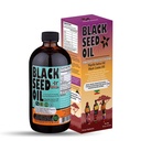 Äthiopischer Schwarzer Seedöl - 3,43% Thymochinon kalt-gepresster schwarzer Cumin von Pure Nigella Sativa gesehen - Erstes Pressen Blackseed Non-GMO Verbessert - 16 Oz Glasflasche Sweet Sunnah