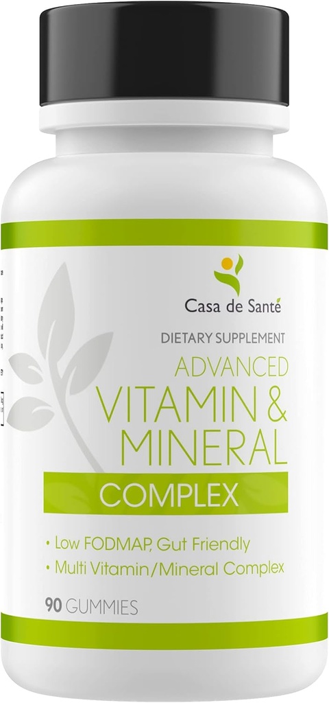 Casa de Sante Advanced Vitamin & Mineral Gummis, Low FODMAP Certified| GLP1, IBD, IBS, SIBO oder Malabsorption Ernährungsunterstützung| Colitis Supplements| Gut Friendly, No Bloating