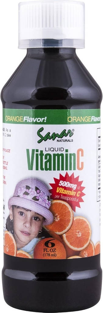 Vitamine liquide C, 6 fl oz- Immune support, Vitamine C liquide, sans gluten, sans allergène, sans OGM