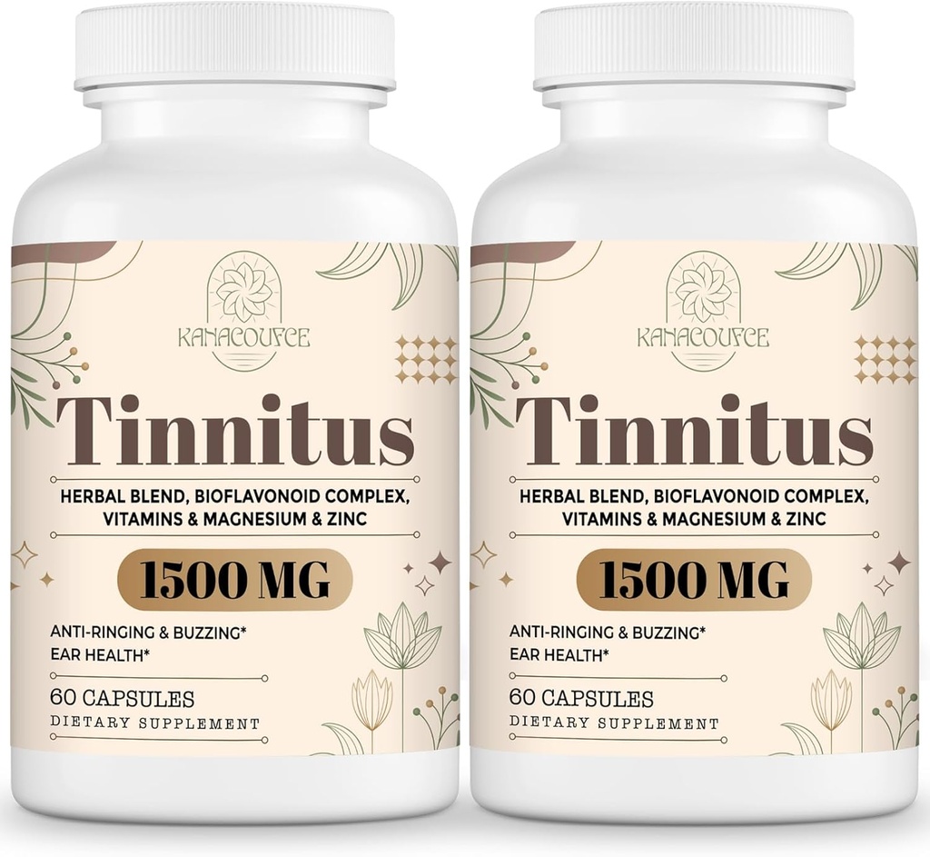 1500MG Tinnitus für Ringe Ohren, Tinnitus Supplemen, 120 Kapseln