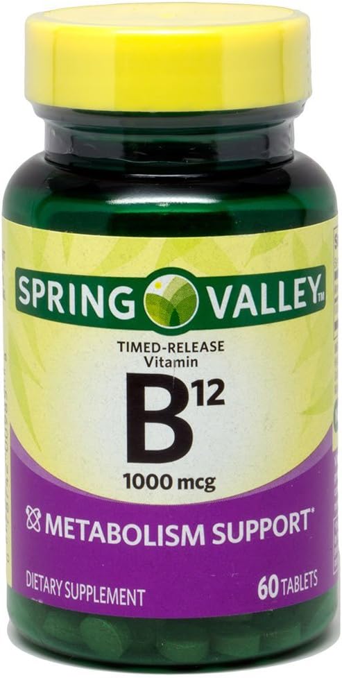 Spring Valley - Vitamine B-12 1000 mcg, libération dans le temps, 60 comprimés