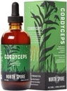 North Spore Cordyceps Mushroom Extract Tincture | Liquid Daily Drops for Energy, Endurance, Performance | Organic Cordyceps Militaris, 100% Fruiting Bodies | Non-GMO, Vegan - 2oz