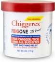 Chiggerex 2X Power Erste Hilfe Saniertes Salbe für Chigger, Moskitobits, Ticks und Bug Bite Relief mit Aloe Vera & Chamomile, 6 Unze