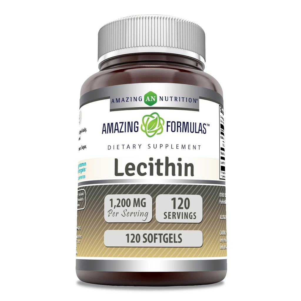 Formules étonnantes Lécithine 1200 mg softgels Supplement.