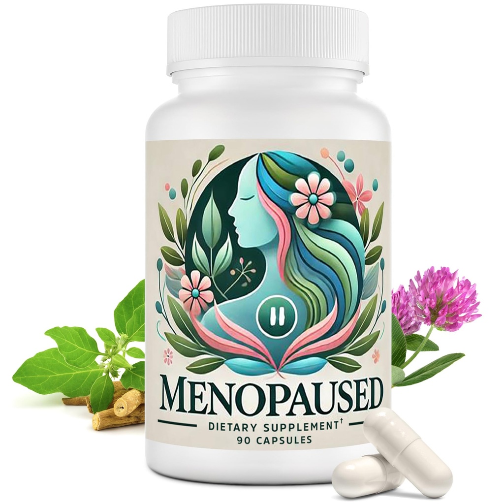 Suppléments de ménopause pour les femmes - Multivitamine pour le bien-être et la vitalité -Herbal Support pour l'équilibre hormonal et le confort émotionnel -Idéal pour flash chaud et la sueur de nuit -90 Capsule