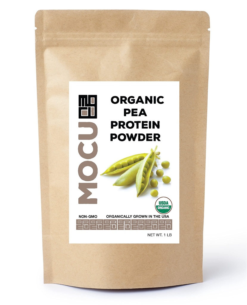 Certified Organic US Grown Pea Protein I 80% I Batch Tested für Heavy Metals I 1 LBS I Packaged Daily