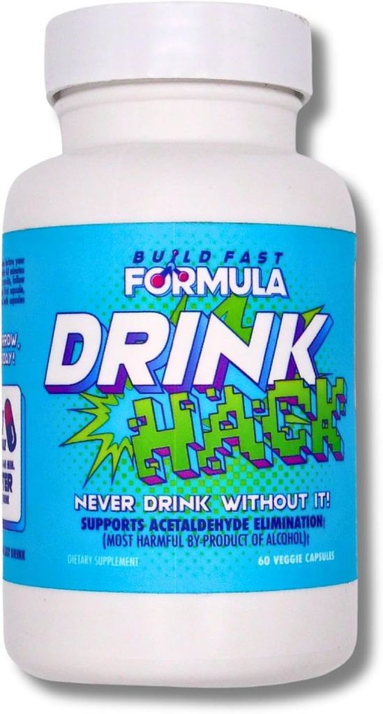 DRINKHACKTM soutient l'élimination de l'acétaldéhyde - Pantethine de Pantesin, Ginseng de Panax, B Vitamines - 30 portions