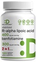 DEAL SUPPLEMENT R Alpha Lipoic Acid 600mg mit Benfotiamin 300mg pro Servierung, 120 Veggie Kapseln – 200mg R-ALA pro Kapsel – Antioxidante Ergänzung für Energie & Nervous System Support