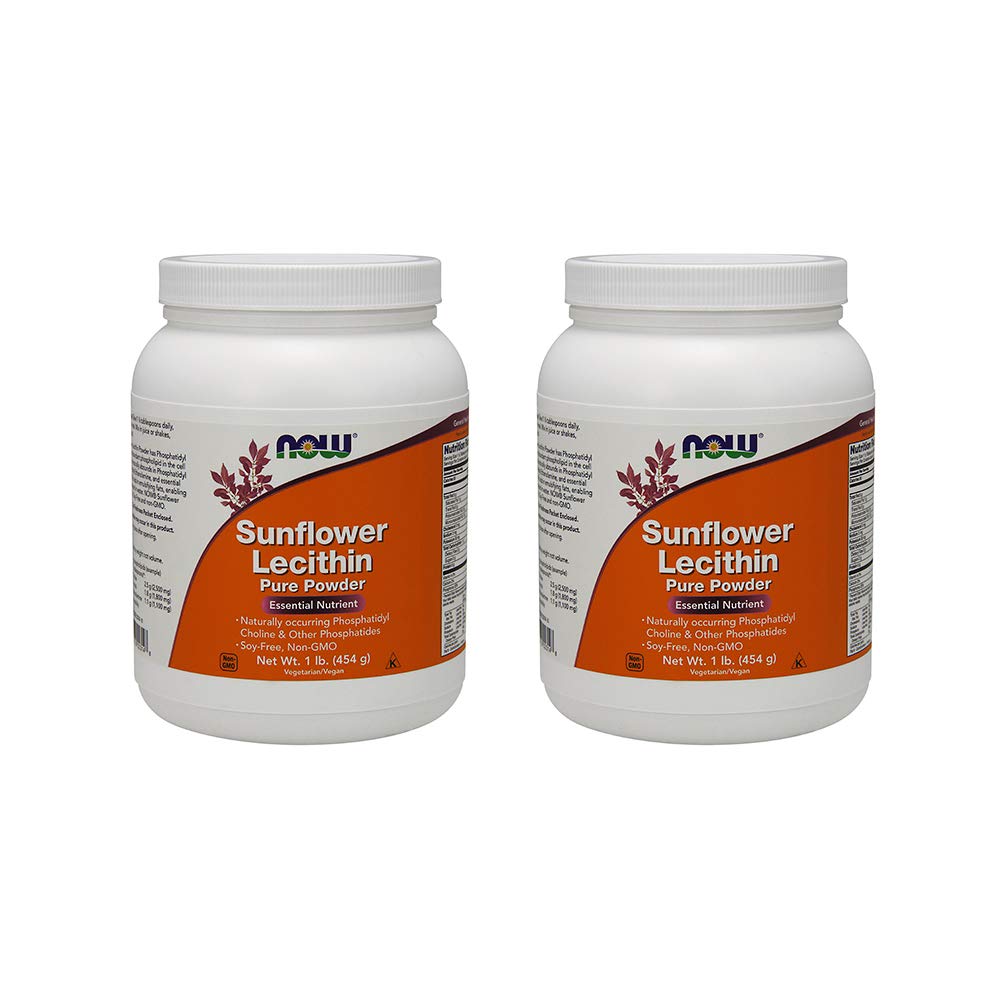 Nourriture maintenant Nourriture, (2 paquets) Lécithine de tournesol, poudre pure, 1 lb (454 g)