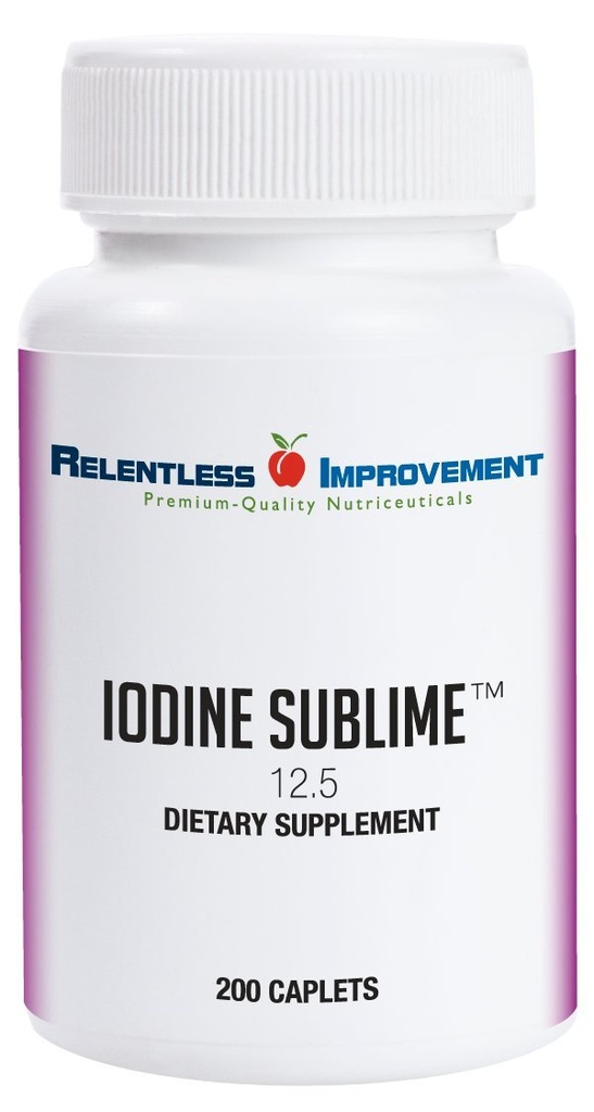 Iodine Sublime® 12.5mg 200 High-Bioverfügbare Caplets mit Kalium-Iodid für Thyroid & Metabolismus-Unterstützung im Vergleich zu Iodoral 12.5
