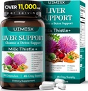 Milk Thistle Supplement - Liver Detox Cleanse Formel Kräuter Leberstütze mit Milchdistel, Dandelion Root, Artichoke, Turmeric, Astragalus für Lebergesundheit, 90 Kapseln