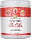 Bio-Veda-Beet-Root-Pulver-Ergänzung mit Superfood Reds - Rübensaft-Pulver mit Stickstoffmonoxid zur Unterstützung von Zirkulation, Energie, Ausdauer und Stamina - Vegan, Non-GMO - 11 oz