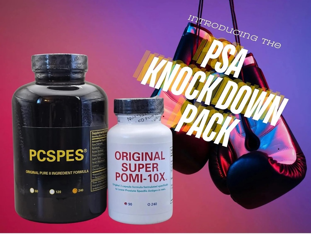 Super POMI 10X Prostate Health Supplements für Männer - Unterstützt gesunde PSA Levels, bessere Blasenkontrolle und nächtliche Urination - Non-GMO, Soy-Free 330 Count