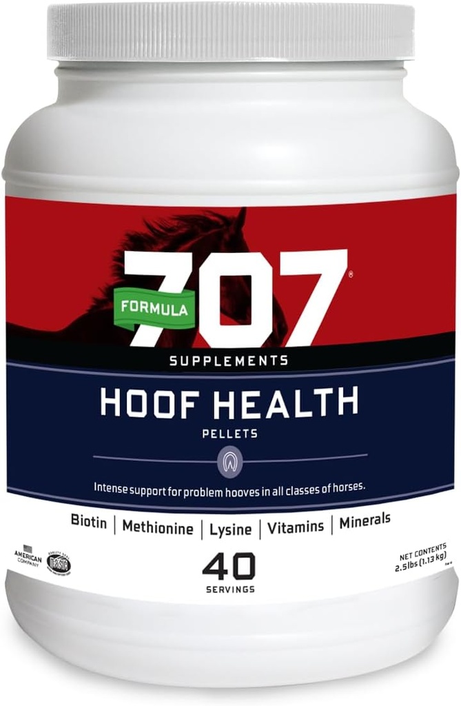 Formel 707 Hoof Health Equine Supplement, 2.5lb Jar – Biotin, Aminosäuren und Mineralien zur Verbesserung und Unterstützung gesunder Pferdehooves