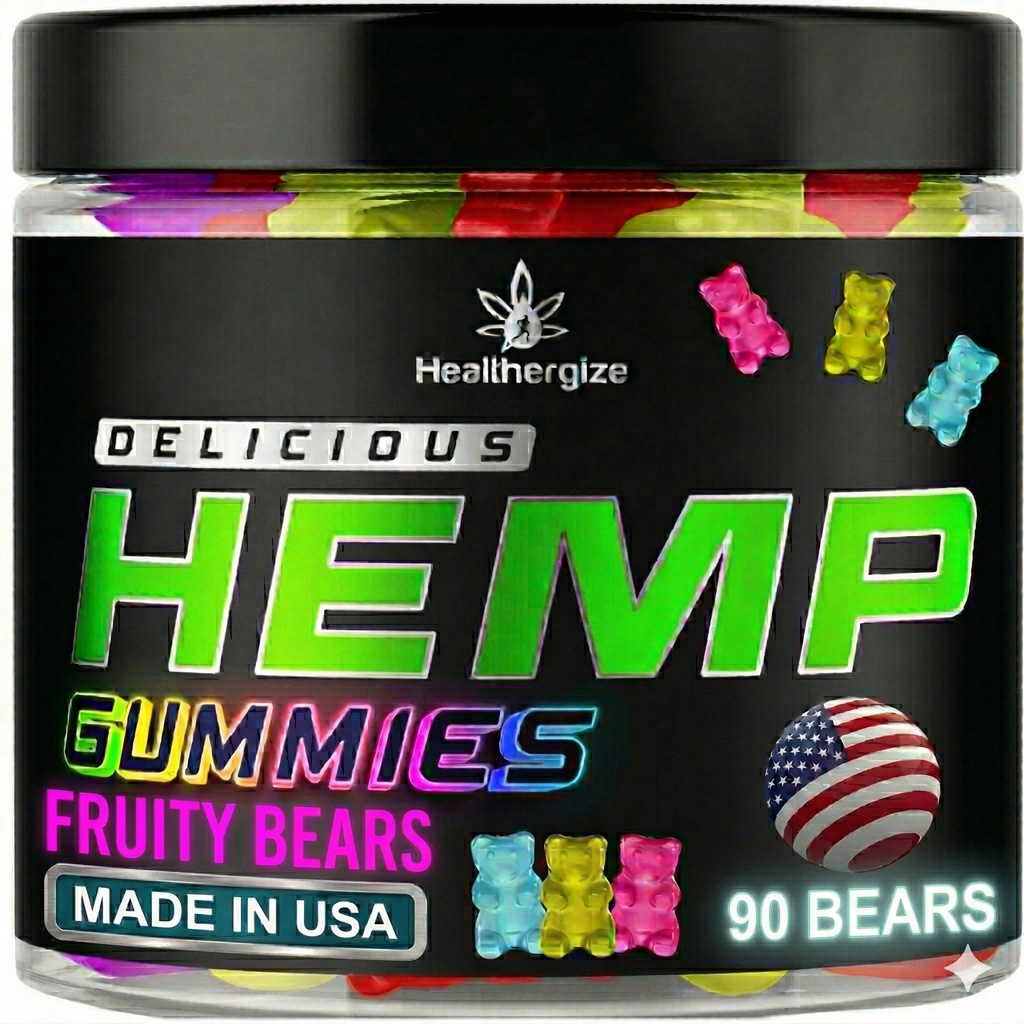 Hanfgummis Premium Hanföl Gummy Bears Edibles-Natural Calm, Peace and Relaxation-Promote Sleep, Back-Natural Omega 3 6 9-High Potency Hemp-Made in USA