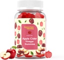 Gommies de vinaigre de cidre de pomme 1000mg, supplément d'ACV pour désintoxication et nettoyage, sans sucre et sans OGM - 60 Gommies