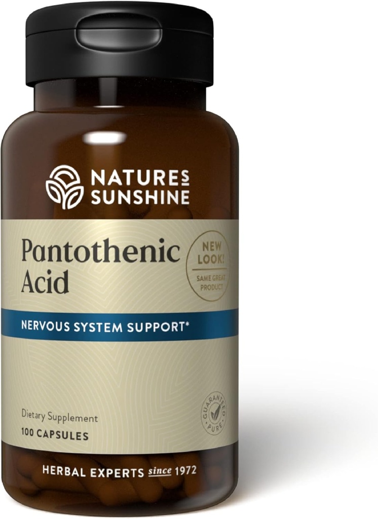 Nature's Sunshine Pantothenic Acid, 100 Kapseln | Vitamin B5 unterstützt die Nervous Systems, hilft die Adrenal Gland Funktion, und ist erforderlich, um bestimmte Hormone zu machen