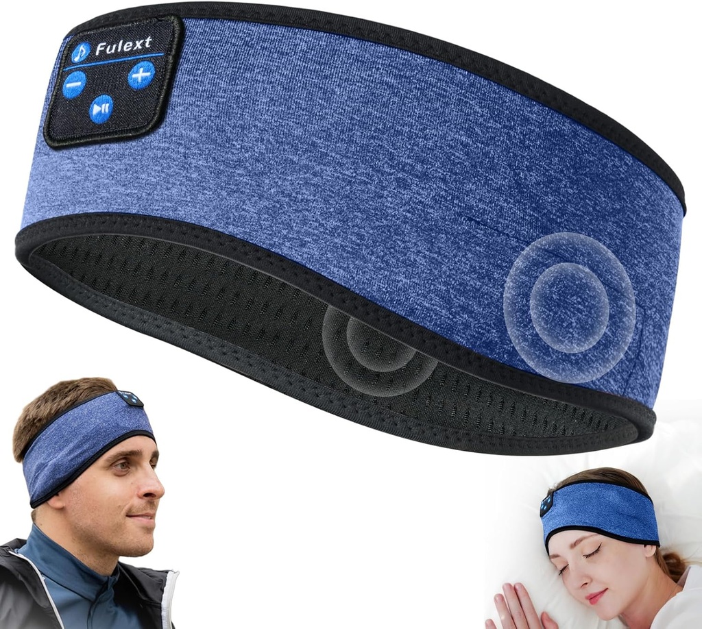 Casques de sommeil Headband10Hrs Bluetooth Headband avec écouteurs confortables Casques de couchage confortables pour les lits latéraux, Sleep & Lounge Idée cadeau pour les femmes Hommes