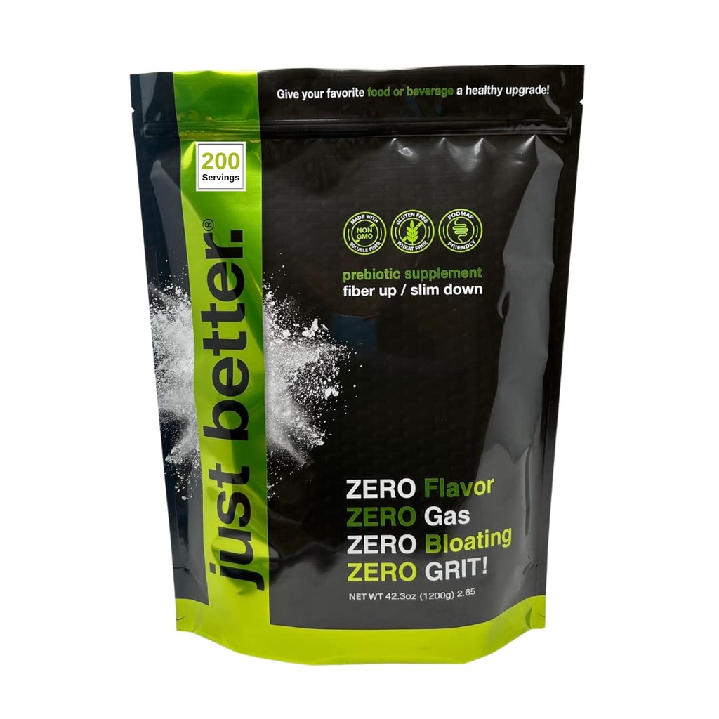 Präbiotische Faser-Ergänzung für ein gesundes Gut | Fiber Powder mit Zero Grit Zero Taste und keine Bloating oder Gas | Feel Full Faster | Keto Non-GMO Gluten Free Vegan 200 Servierungen