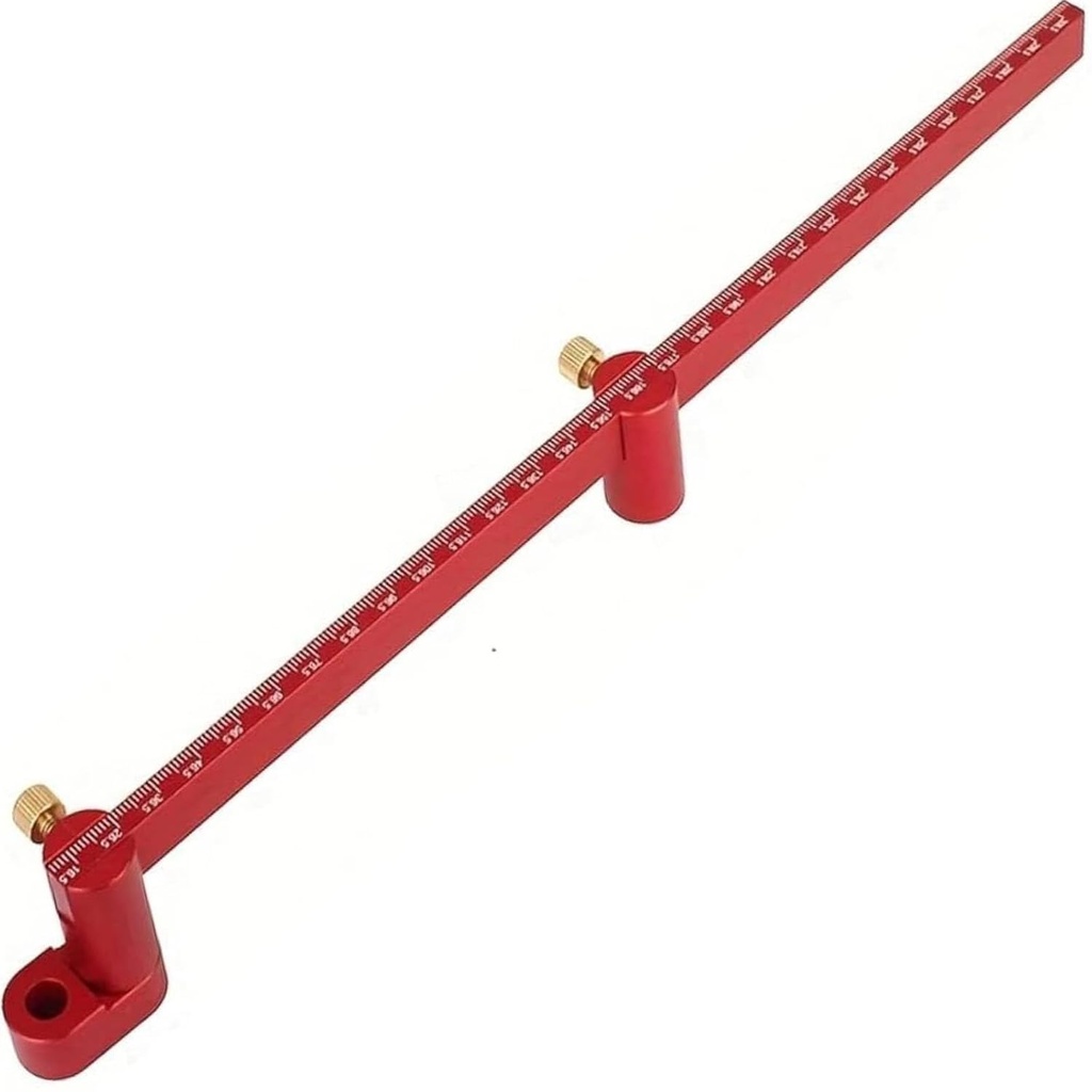 300mm Boussole de travail du bois, Boussole de travail du bois Scriber, Grand Boussole pour le travail du bois, Boussole de travail du bois Criblage du cercle règleur Marquage du cercle de jauge Outil de marquage - Rouge