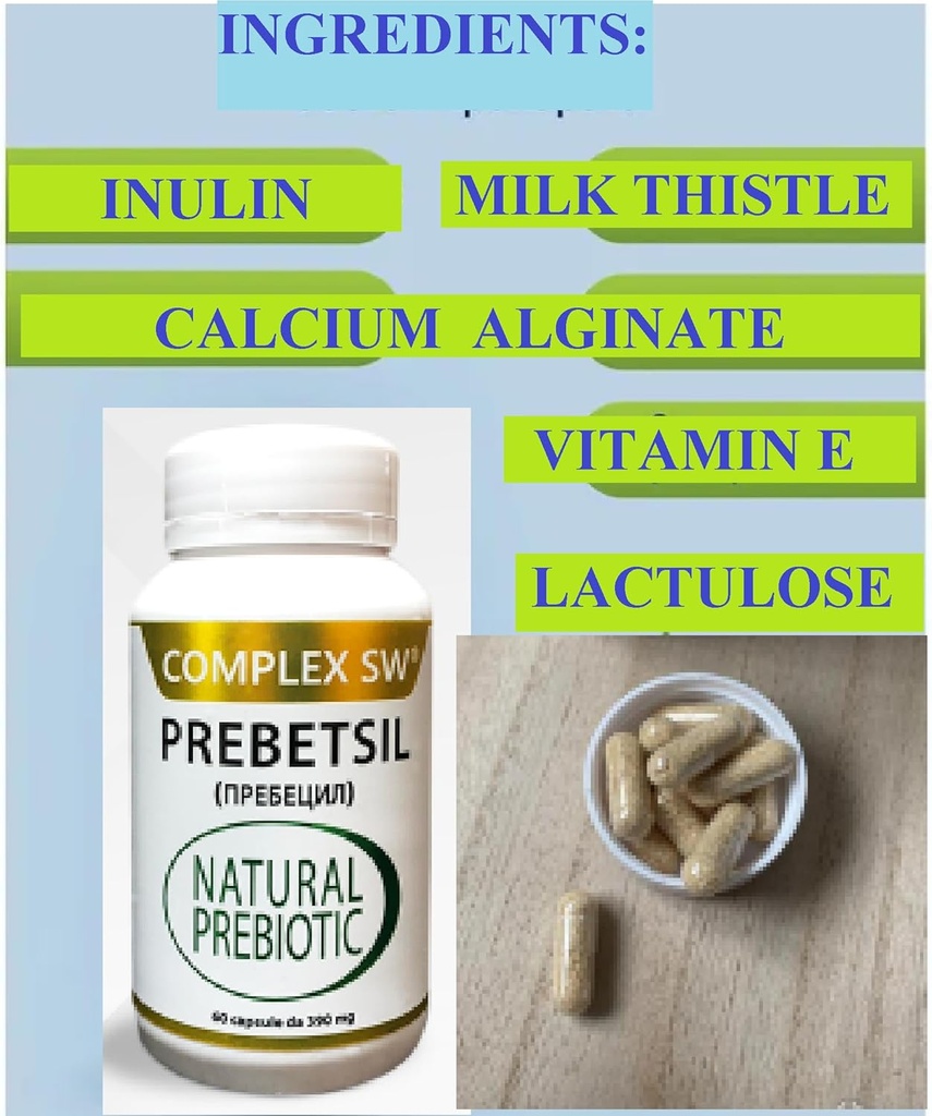 PREBIOTIQUES, Soutien Digestion & Santé Gut, Nourritures Bonnes bactéries probiotiques, Boosts Gut Immune Fonction, Complexe de santé Gut Vegan & Non-GMO pour hommes, femmes et enfants, 60 Capsules