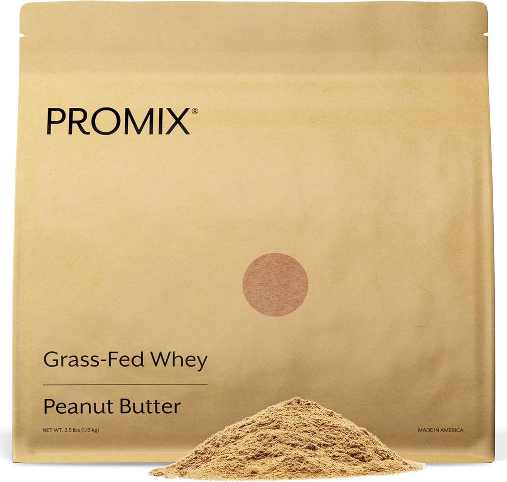 ProMix Nutrition Whey Protein Powder, Peanut Butter - Grass-Fed - - Post Workout Fitness & Nutrition Shakes, Smoothies, Backen & Kochen Rezepte - Glutenfrei & Keto-Friendly - 2.5 Pfund (Pack von 1)