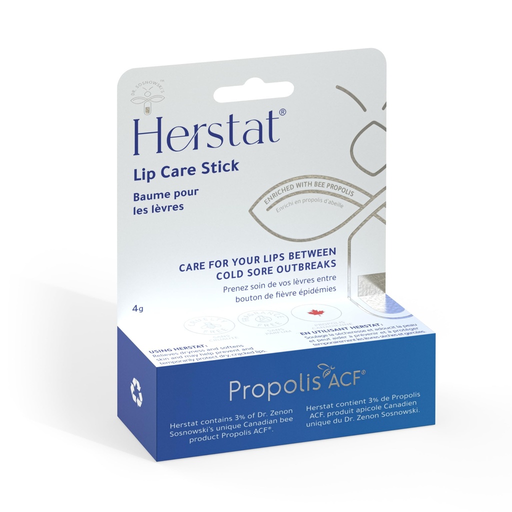 Baume quotidien des lèvres Herstat : utilisation entre les éclosions de plaies froides.