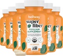 Bellway Super Fiber Capsules (6 Pack) - USDA Organic Psyllium Husk Capsules - Tägliche Psyllium Husk Fiber Supplement für Verdauungs-Gesundheit und Regularität, Pflanzenbasiert, Non-GMO, Kosher - 960 Kapseln