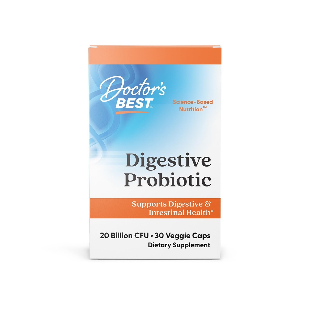 Ärzte Best Digestive Probiotic 20 Billion CFU mit Howaru, unterstützt Verdauungs- und Darmgesundheit, Non-GMO, Glutenfrei, Vegan 30 Veggie Caps
